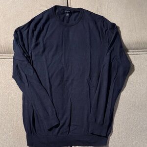 J. Crew Men's Dark Navy Crewneck Sweater - LT